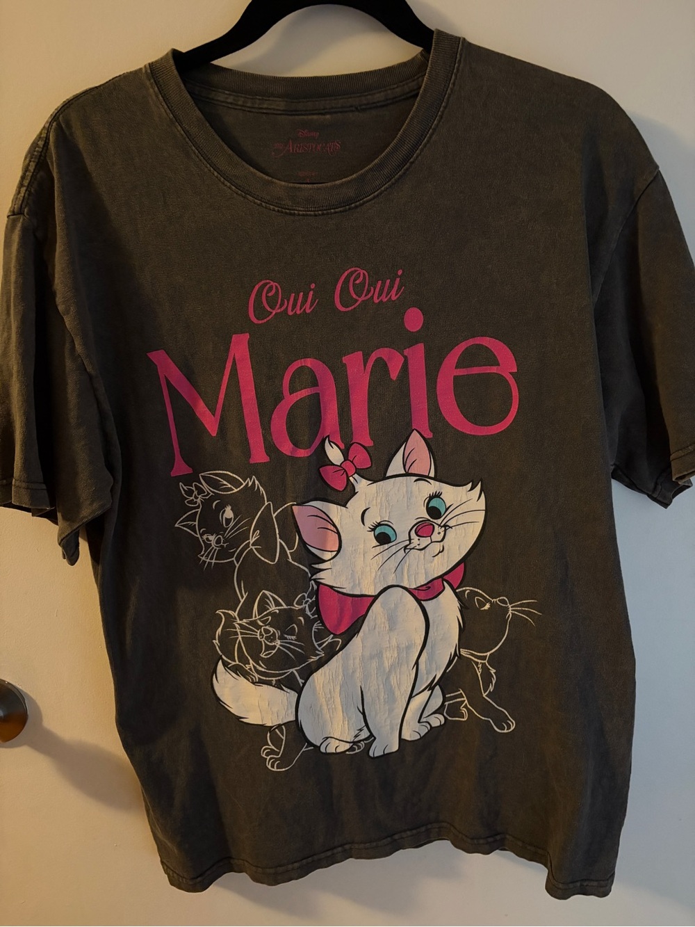 Disney Marie Graphic Tee in Charcoal